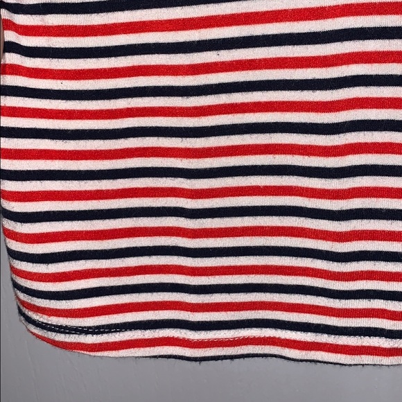 Red white and dark blue stripped strap tank - Picture 2 of 2